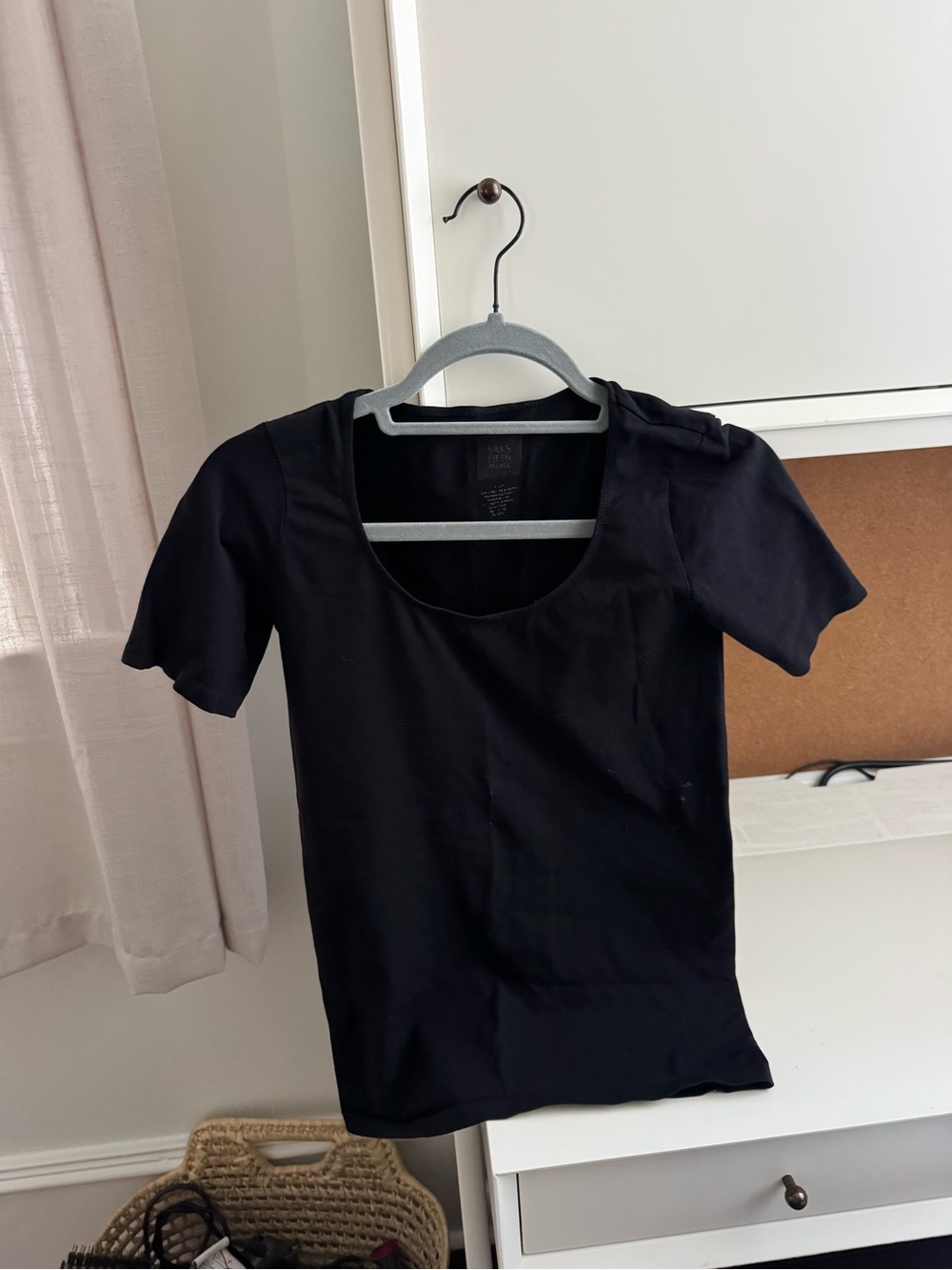Saks Fifth Avenue Black Scoop Neck Top